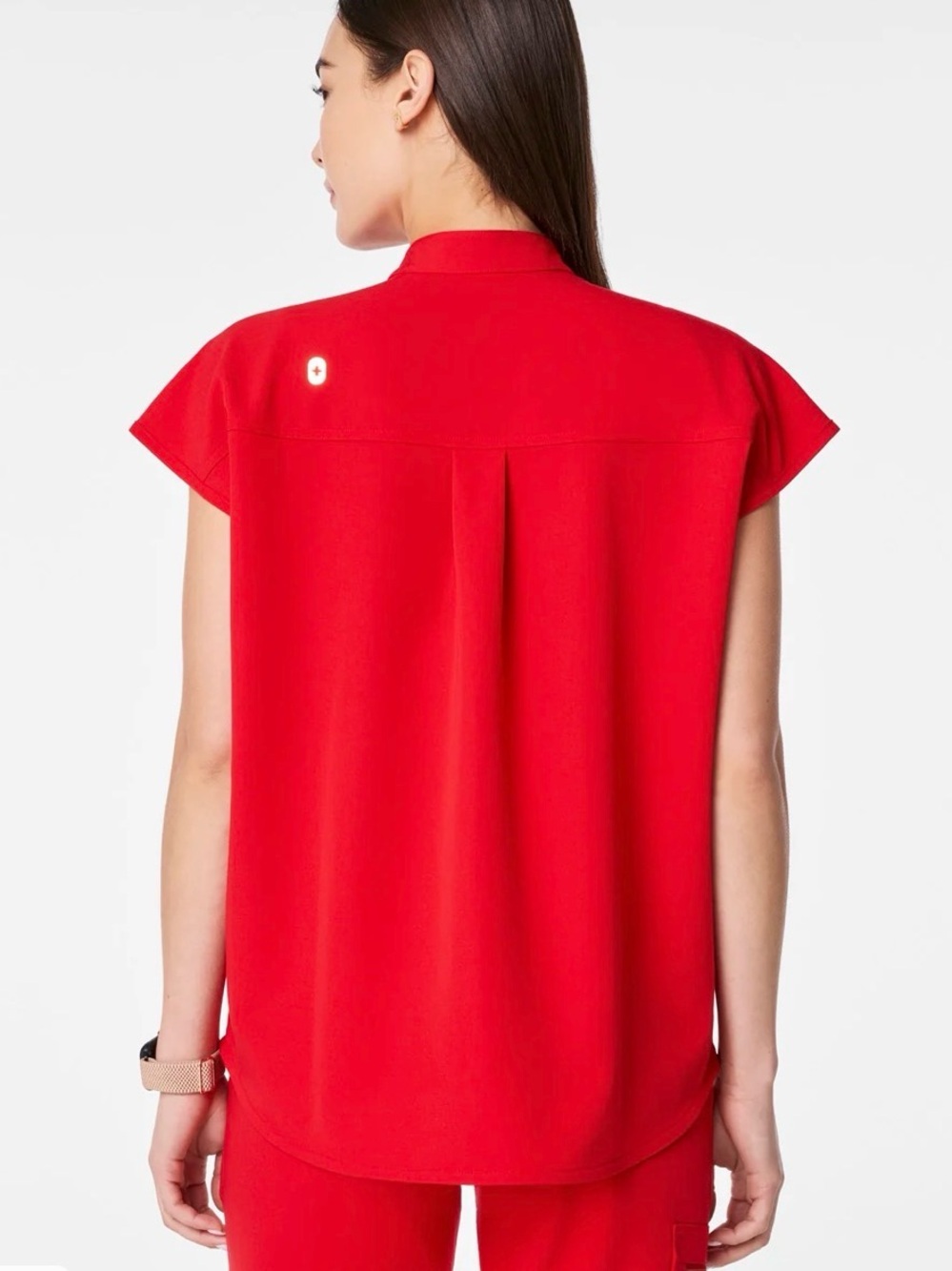 Figs Rafaela Scrub Top Pop Red size XL - Picture 5 of 8